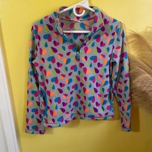 Faded Glory Multicolor Heart Fleece Jacket